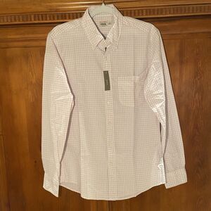 J.Crew Men’s Secret Wash Poplin Shirt Button Down Lilac Gingham Long Sleeve Sz S